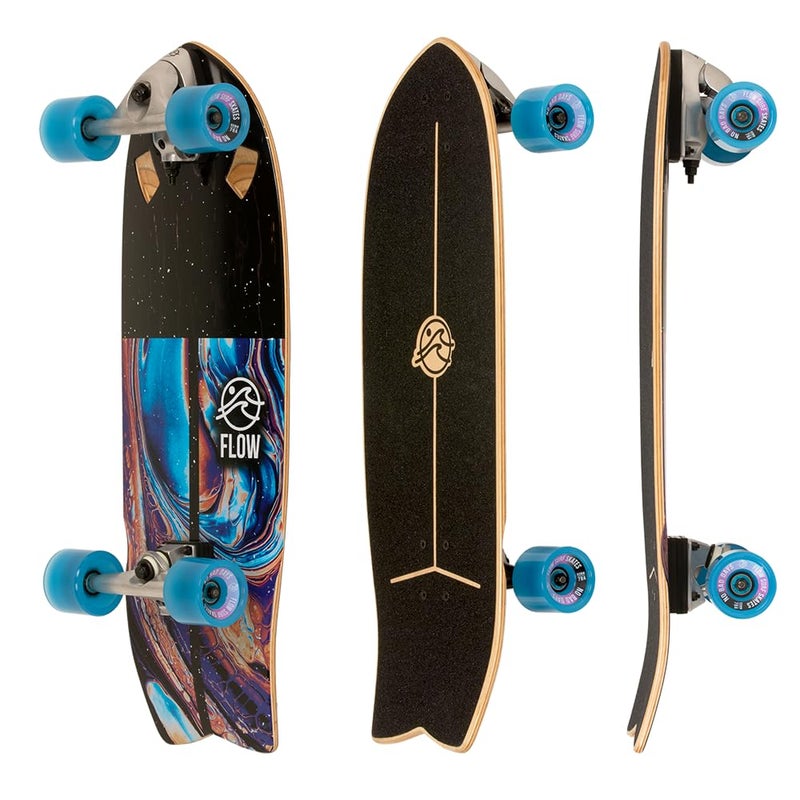 Flow Surf Skates Cruiser - 29"x10" 7-Ply North American Maple Deck, Carving Truck, Fully Assembled, Supports up to 275 lbs for Surf-Like Carving - Image 1
